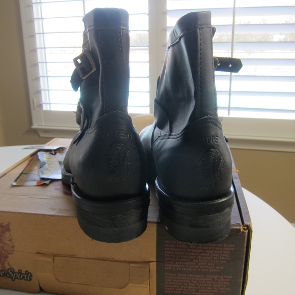 CHIPPEWA BLACK LEATHER BOOTS NIB - Picture 7 of 12